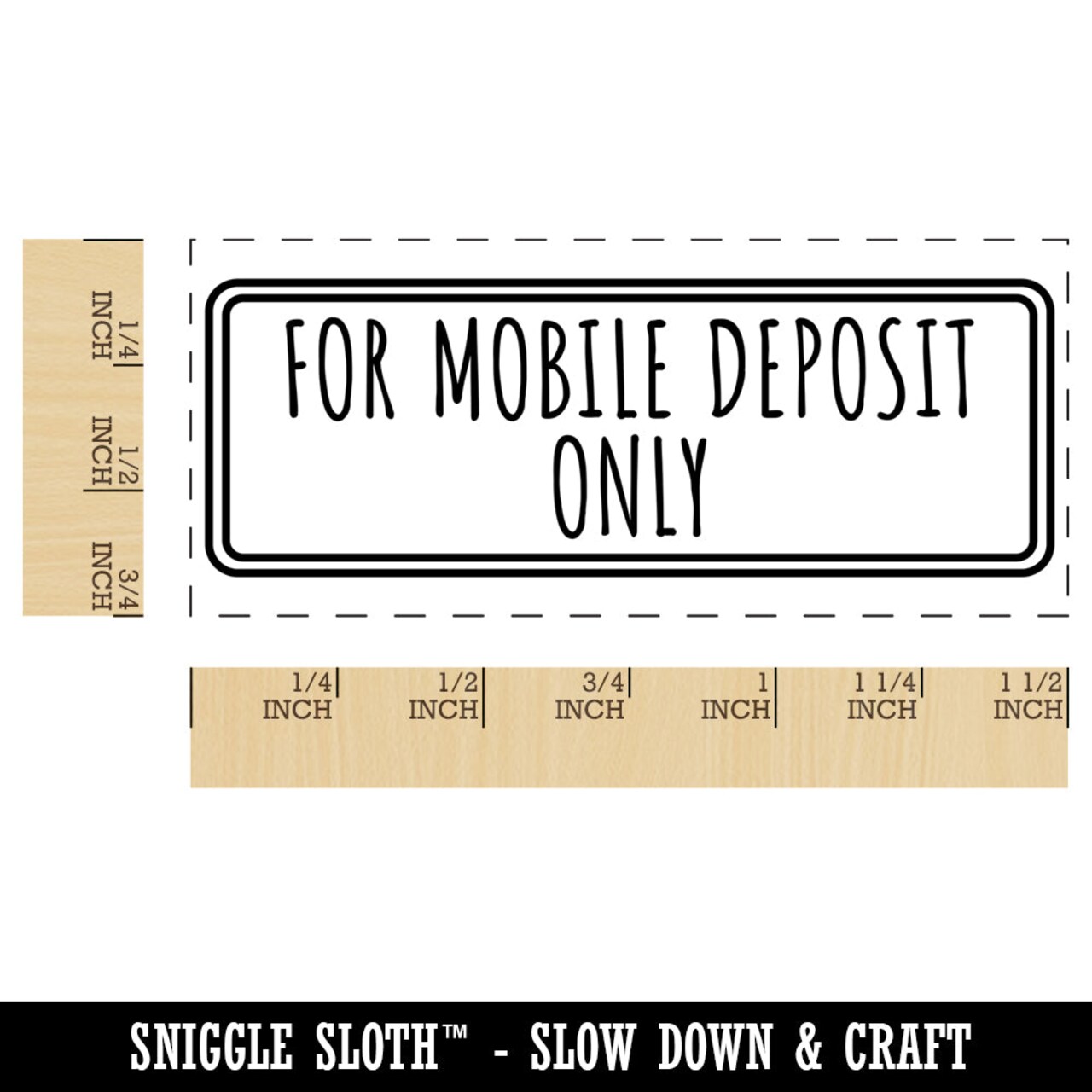 For Mobile Deposit Only Check Self-Inking Rubber Stamp Ink Stamper for Business Office